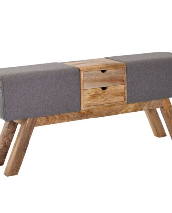 Designer Bænk   Gymnastik   Springbok Look  120x56x30 Cm  Grå
