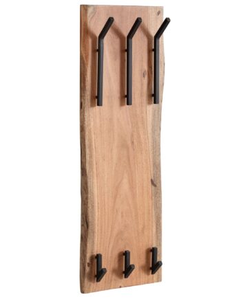 Designer Knagerække  Massivt Træ   Metal  35     100   11 Cm  Brun