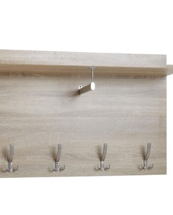 Designer Knagerække Til Væg   Sonoma Eg Naturfarve  80x60x29   Cm