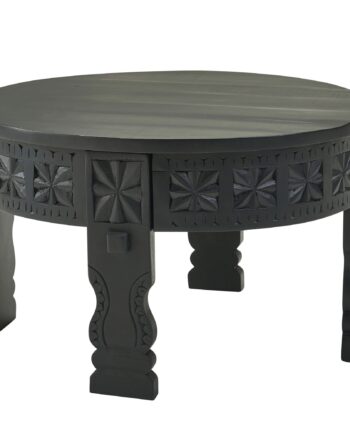 Designer Sofabord  60x36x60 Cm  Mangotræ  Sort