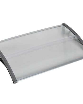 Dørmarkise  Beskyttelse Mod Regn  Vind Og Hagl  Polycarbonat  Aluminium  110   60   18 Cm  Grå