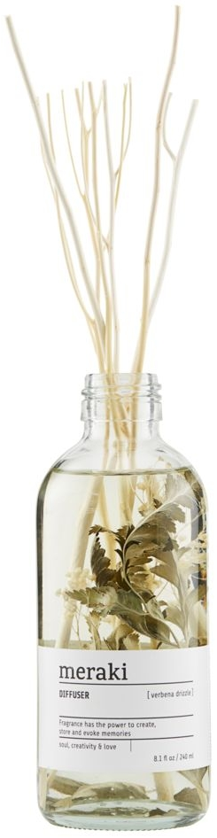 Duftdiffuser Meraki Verbena Drizzle 240 Ml   Glas Med Rattanpinde