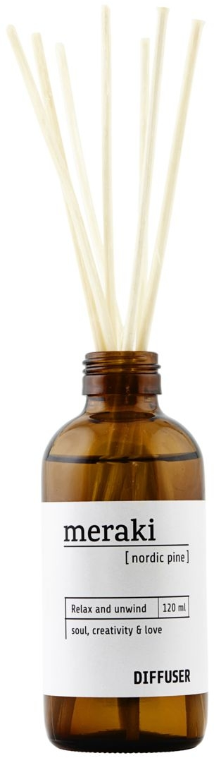 Duftfrisker Meraki Nordic Pine 120 Ml   Hvid Glas   Træ