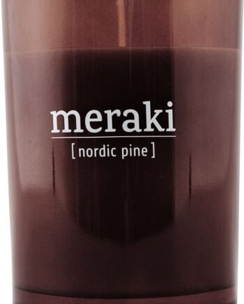 Duftlys Meraki Nordic Pine   Sojavoks   Brændt Henna Glas ø8cm  35 Timer Brændetid