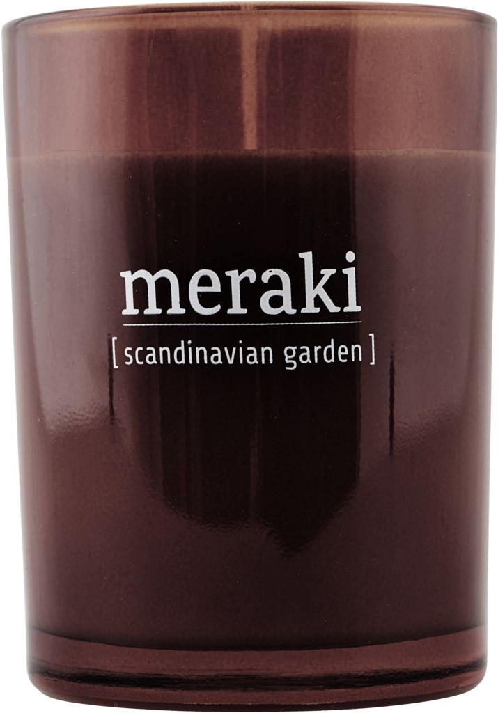 Duftlys Meraki Scandinavian Garden Brændt Henna Glas  Sojavoks  35 Timers Brændetid  ø8ã 10   Cm