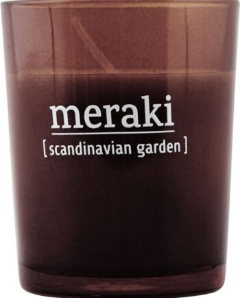 Duftlys Meraki Scandinavian Garden Stemningslys   Soyavoks Brændt Henna  D55ã H6   Cm  12 Timers Brændetid