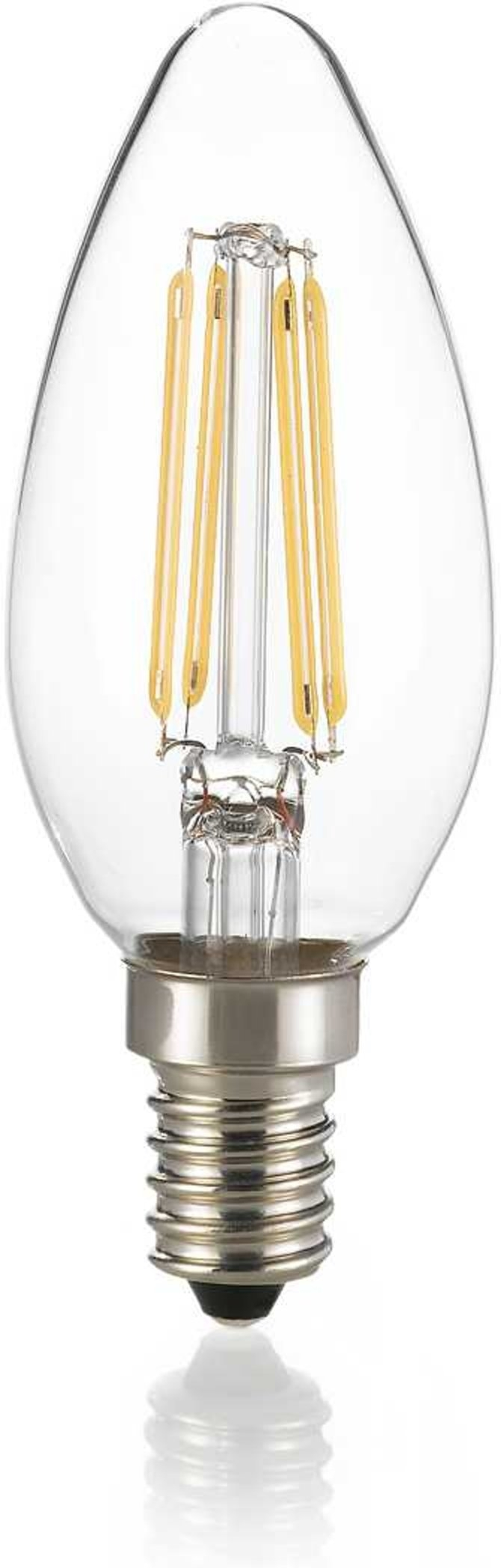 E14 Lyspære Ideal Lux E14-serie 4w 490 Lm 4000k ø3 5ã     Cm Gennemsigtigt Glas