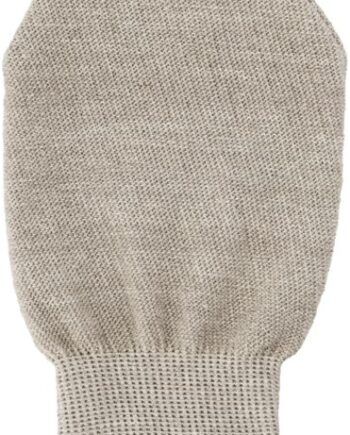 Eksfolierende Handske Meraki Borago   Beige Hør Bomuld 13x21 Cm
