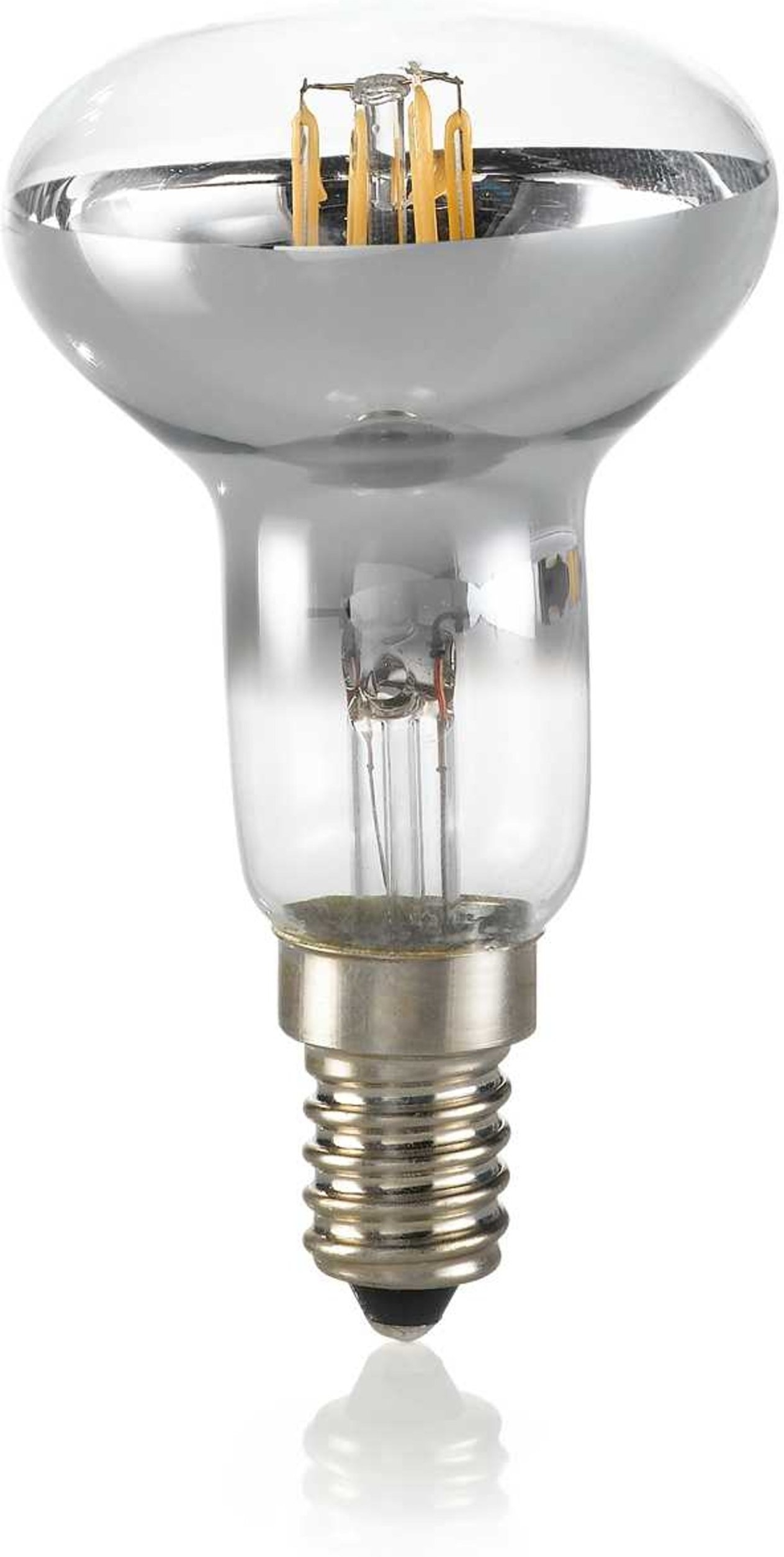 Elpære Ideal Lux E14 Krom Glas ø50 Mm H87 Mm     300 Lm 3000   Varmhvid