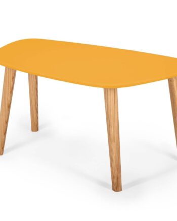 Endocarp Sofabord  80x48x40 Cm  Asketræ  Gul