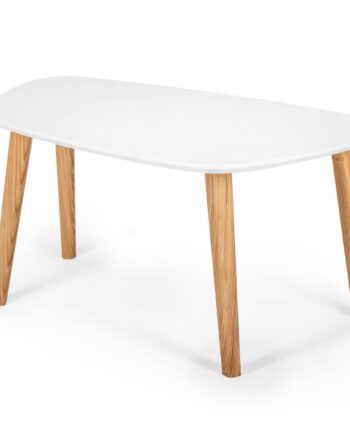 Endocarp Sofabord 80x48x40cm Hvid Asketræ