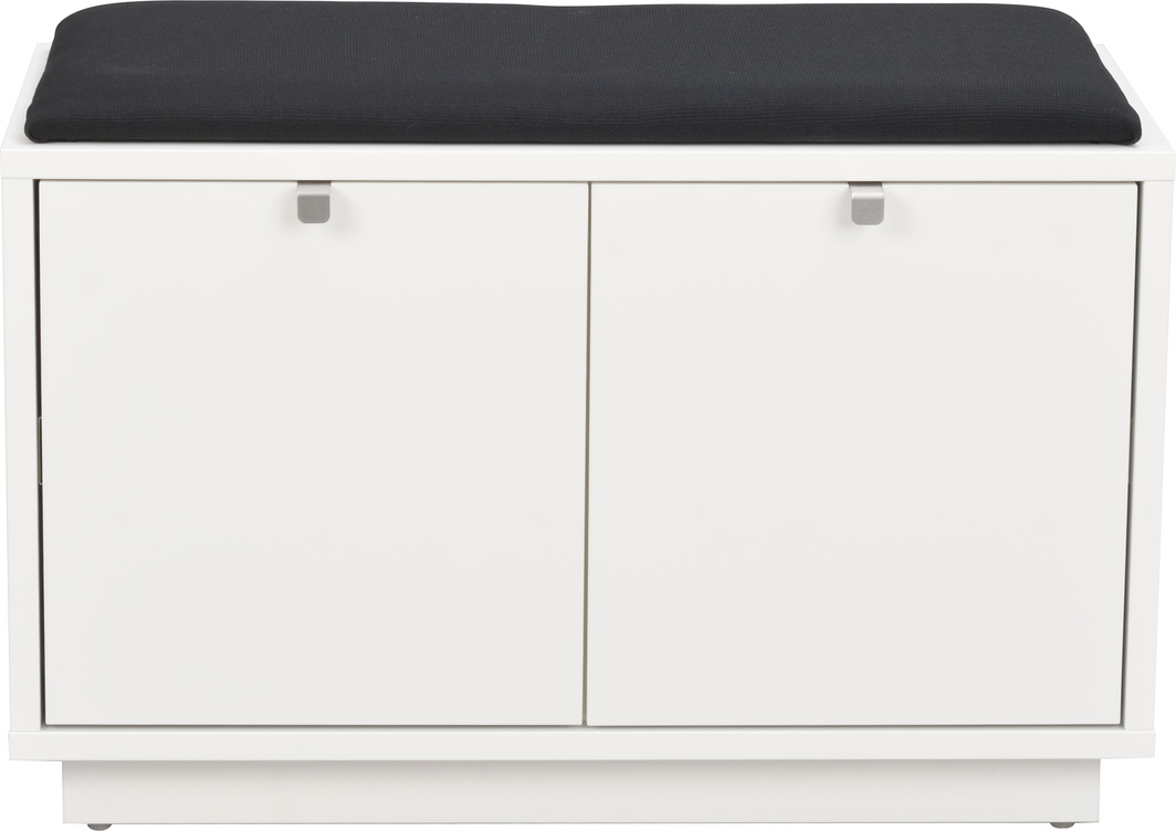 Entrébænk Rowico Confetti Med   Opbevaringsskuffer Og Sort Stofsæde H45ã B70ã D35 Cm