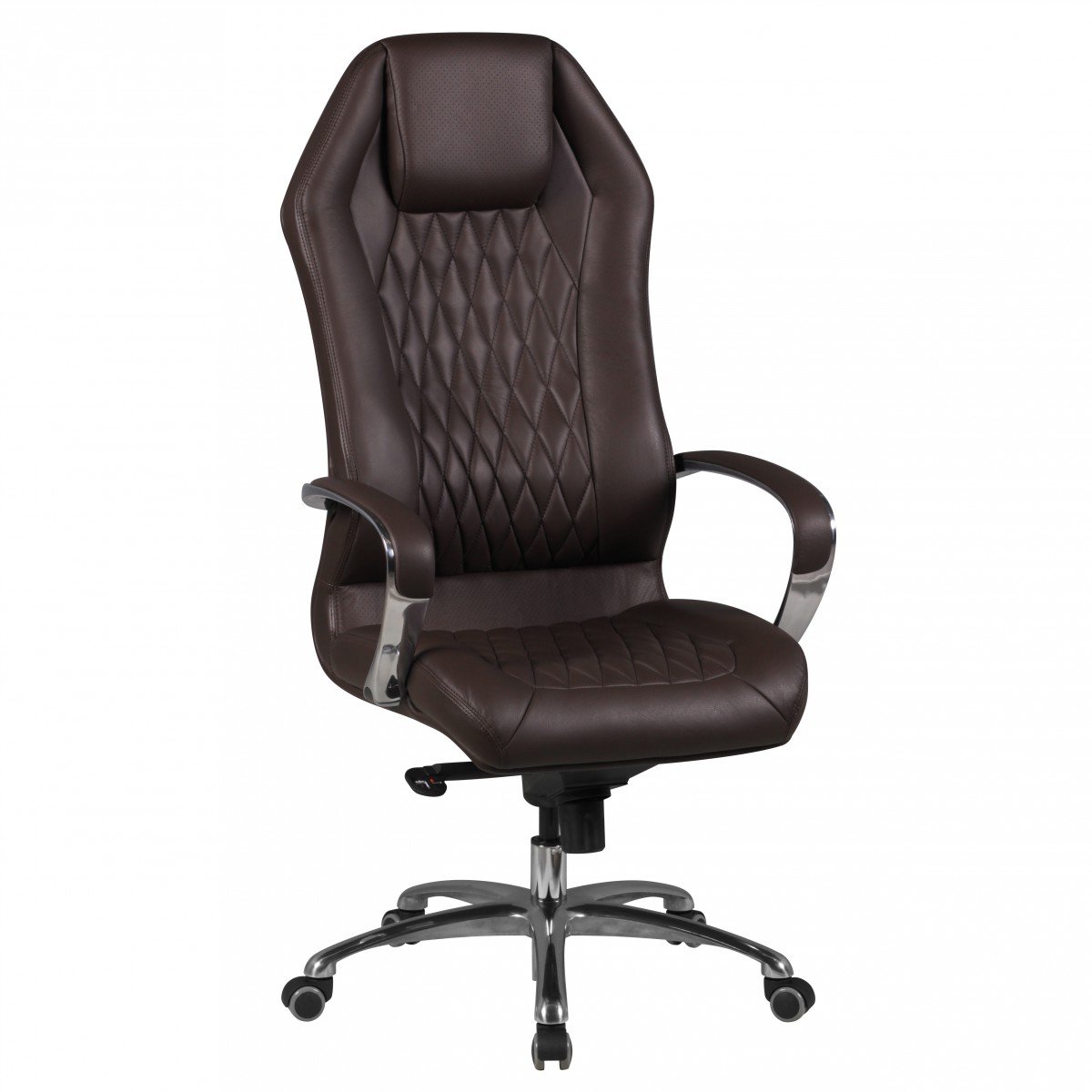 Ergonomisk Luksus Kontorstol   Læder  Mørkebrun