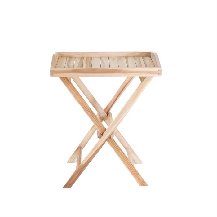 Bakkebord   Massiv Teak 60   40 Cm