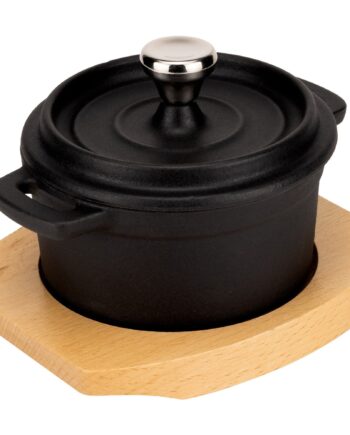 Essentials Støbejerns Serveringsgryde 10 Cm  Bordskåner   Træ