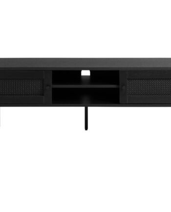Exquisite Tv-bord       Låger Og   Hylde Sort Polyrattan Og Sort Melamin  120x40