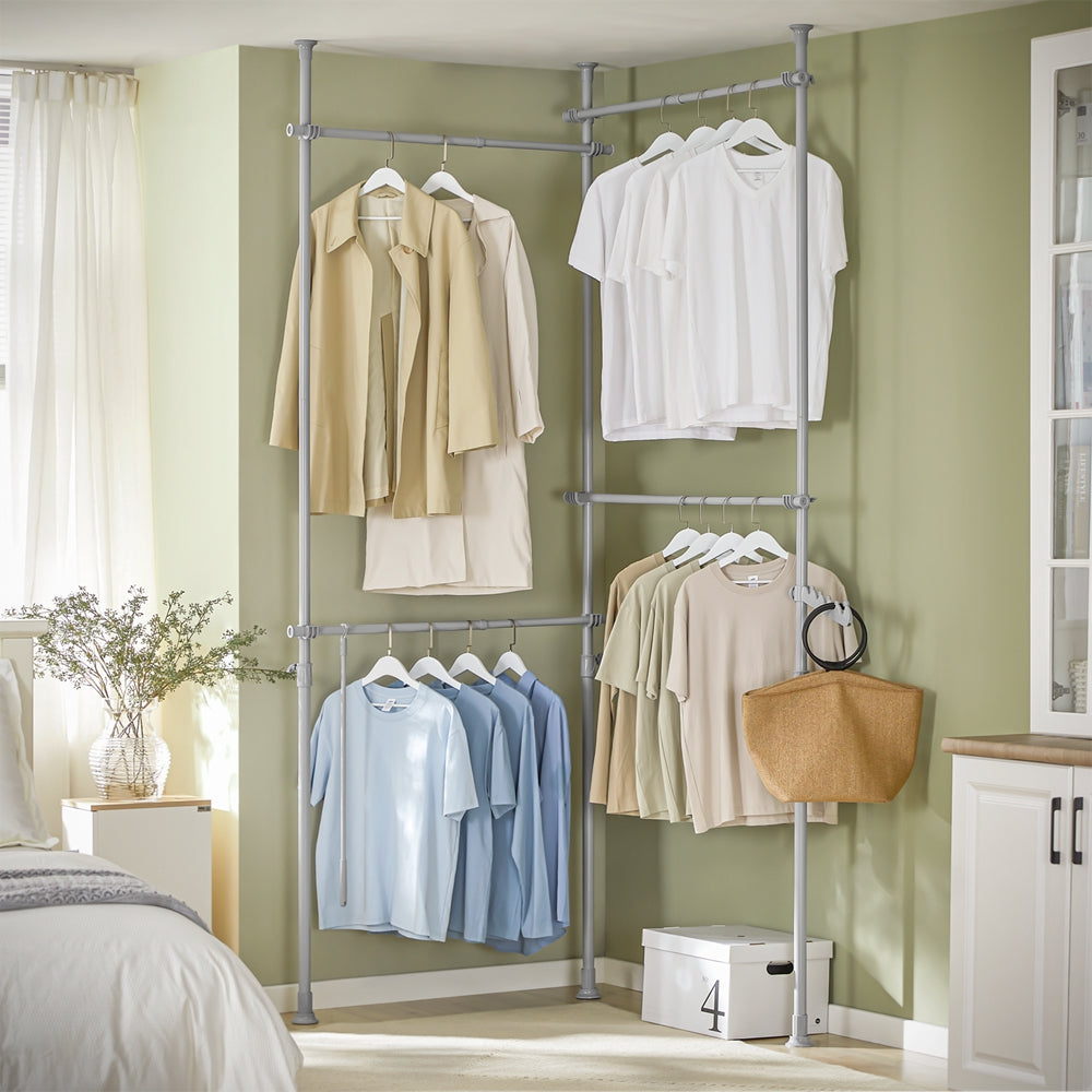 Få Mere Ud Af Dit Soveværelse Med En Fleksibel Teleskopgarderobe  H200-270 Cm  L75-122 Cm   62-110 Cm