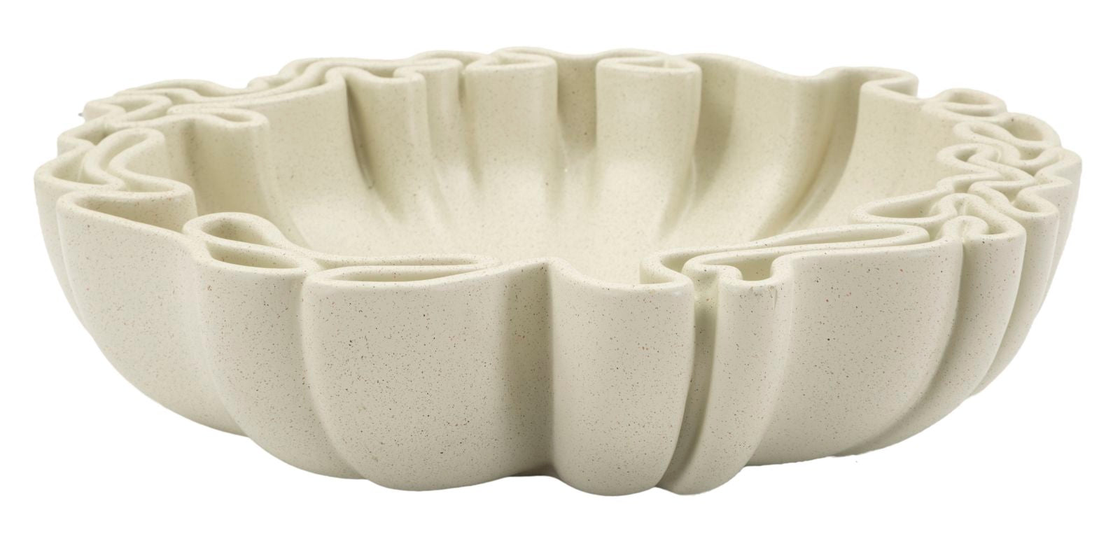 Fad  Cremefarvet   Polyresin    40x5x38 5x9x5 Cm