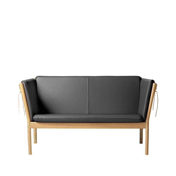 Fdb Møbler J148   Pers  Sofa Sort Læder