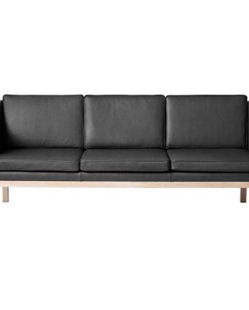 Fdb Møbler L43 Mogens Koch   Pers  Sofa Sort Læder  : Erling Christensen Møbler