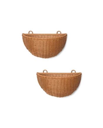 Ferm Living Braided Wall Pockets Set Of   Natural  : Erling Christensen Møbler