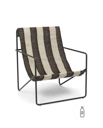 Ferm Living Desert Lounge Chair Black Off-white Chocolate  : Erling Christensen Møbler