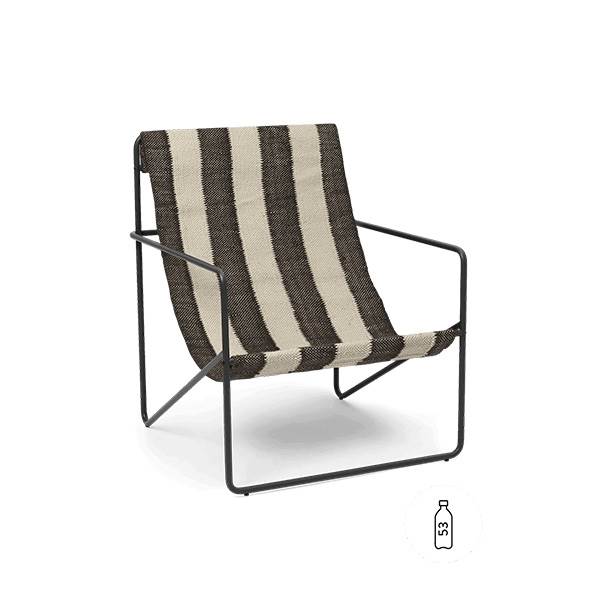Ferm Living Desert Lounge Chair Black Off-white Chocolate  : Erling Christensen Møbler