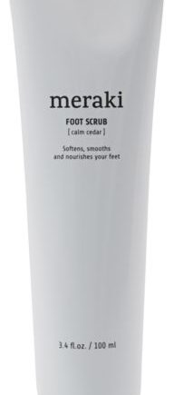 Fodscrub Meraki Calm Cedar   økologisk Abrikoskernepeeling Med Oliven-   Solsikkeolie  Eukalyptus-mynte Duft