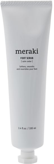 Fodscrub Meraki Calm Cedar   økologisk Abrikoskernepeeling Med Oliven-   Solsikkeolie  Eukalyptus-mynte Duft