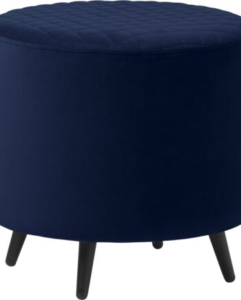 Fodskammel Ottoman Nordique Design Ottowa Blå Fløjl H45   B45   D45 Cm