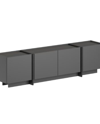 Funzi Living Lowen Tv-bord      Låger Antracitgrå Og Sort Melamin  180x35