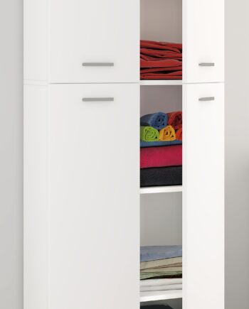 Garderobeskab   Multifunktionsskab     184      60      39 Cm  Hvid