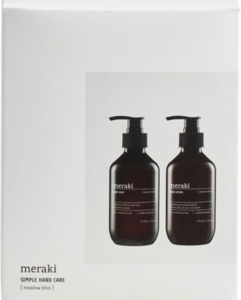 Gaveæske Meraki Meadow Bliss   økologisk Håndpleje-sæt Med Sæbe   Lotion  Hvid Sort Grå