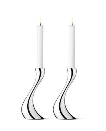 Georg Jensen Cobra Lysestage  Mellem   Stk  Inkl  Lys  : Erling Christensen Møbler