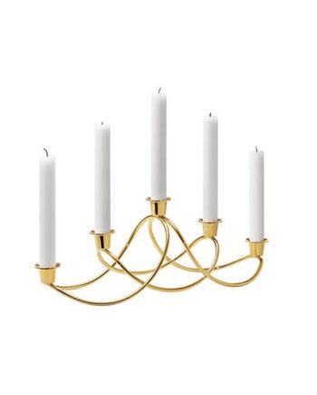 Georg Jensen Harmony Lysestage Guldbelagt  : Erling Christensen Møbler
