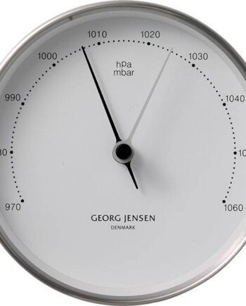 Georg Jensen Henning Koppel Barometer ø10cm Stål Hvid  : Erling Christensen Møbler