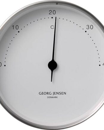 Georg Jensen Henning Koppel Termometer ø10cm Stål Hvid  : Erling Christensen Møbler