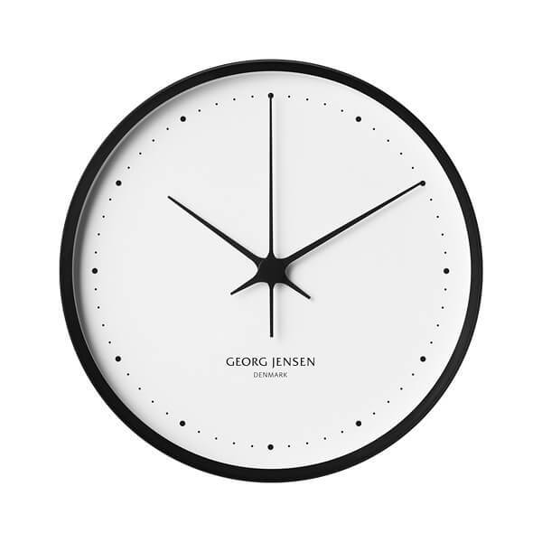 Georg Jensen Henning Koppel Ur   30 Cm Sort Hvid  : Erling Christensen Møbler