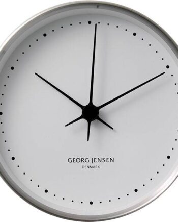 Georg Jensen Henning Koppel Ur ø10cm Stål Hvid  : Erling Christensen Møbler