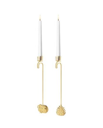 Georg Jensen 2023 Lyseholdersæt    Stk Forgyldt  : Erling Christensen Møbler
