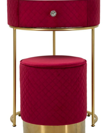 Glam Bord   Guldfarve  Fyrretræ  Mdf And Metal   52x70 36x39 Cm