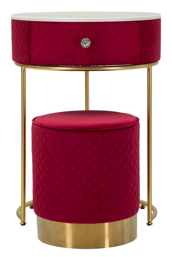 Glam Bord   Guldfarve  Fyrretræ  Mdf And Metal   52x70 36x39 Cm