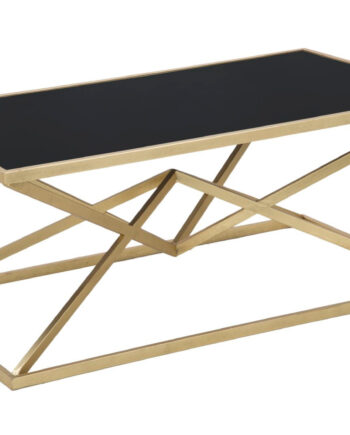 Glam Bord   Guldfarve  Jern Glas   110x60x45 Cm