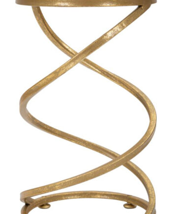 Glam Bord   Guldfarve  Jern Og Marmor   27x5x47 Cm