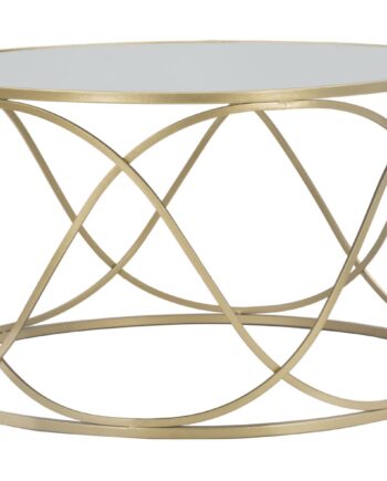 Glam Bord   Guldfarve  Metal  Glas Og Mdf   70x40 Cm