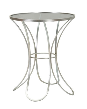 Glam Bord   Sølvfarve  Jern Og Glas   56x68 Cm