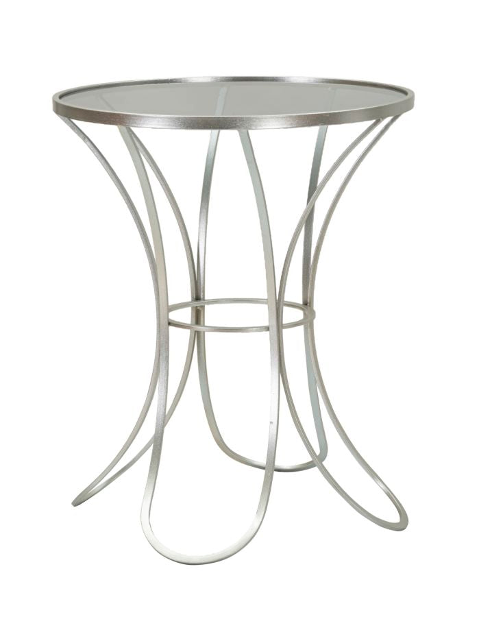 Glam Bord   Sølvfarve  Jern Og Glas   56x68 Cm