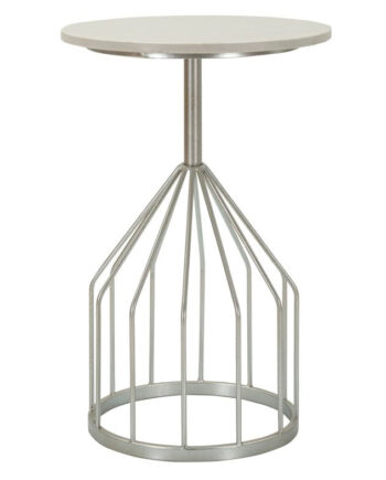 Glam Bord   Sølvfarve  Metal Og Kunstig Marmor     37x5x58 Cm