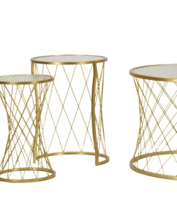 Glam Borde  Sæt Med   Styks  Metal Og Glas   70x45 47x54x5 36x50 28x45 Cm