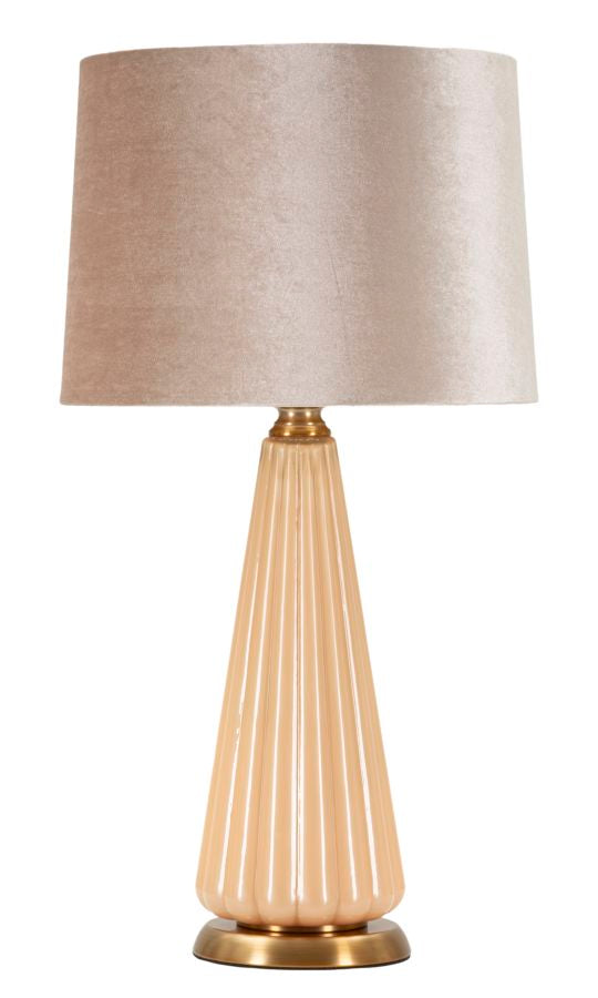 Glam Bordlampe   Guldfarve  Glas  Metal Og Stof   36x5x68 Cm